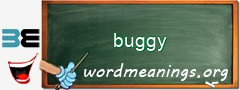 WordMeaning blackboard for buggy